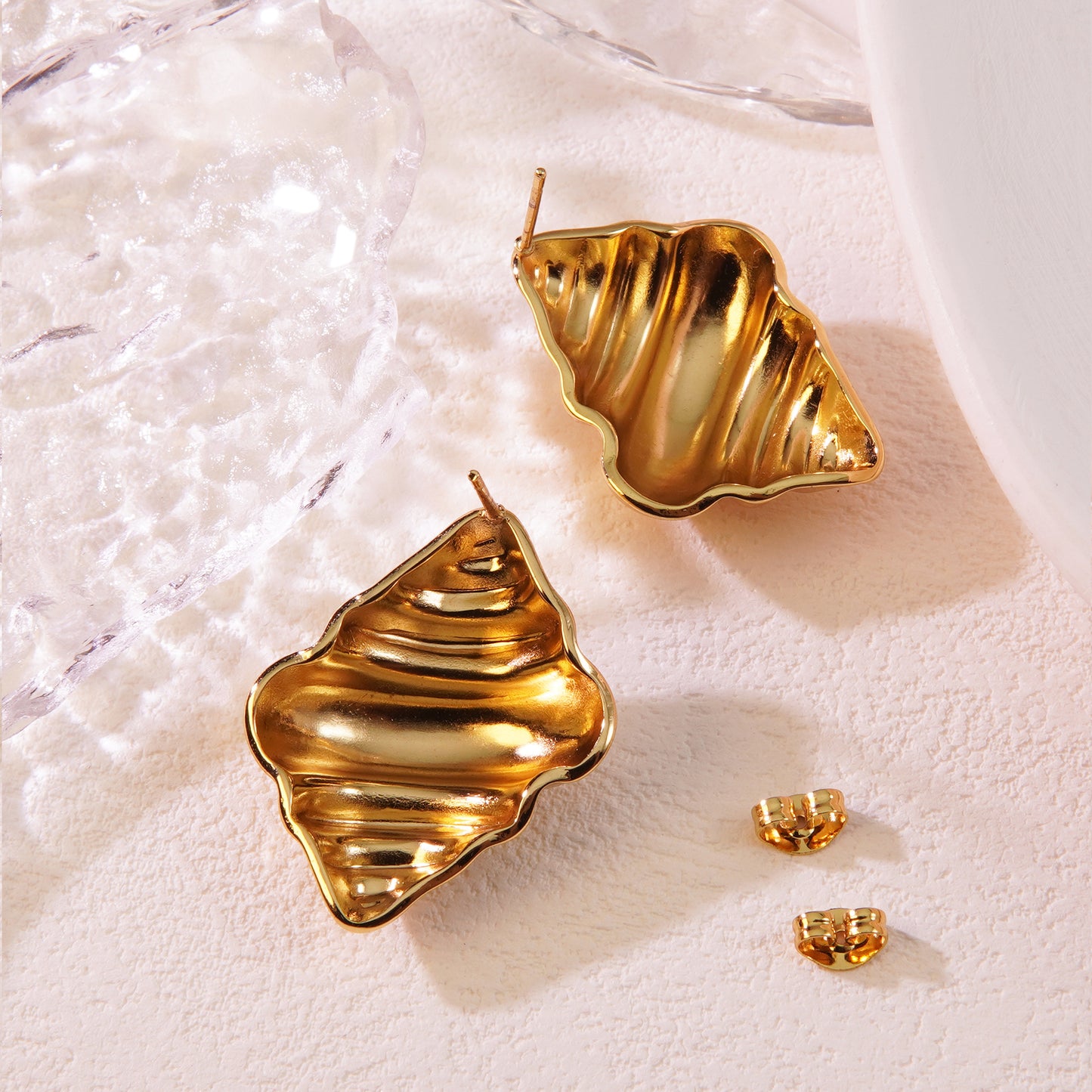 Aretes caracol acero