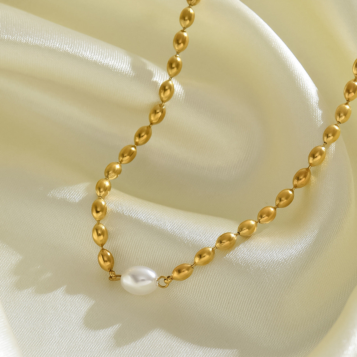Collar arroz con perla