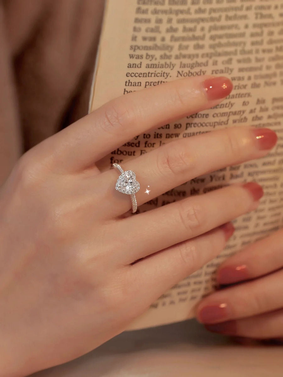 Anillo tipo Pandora de corazón plata