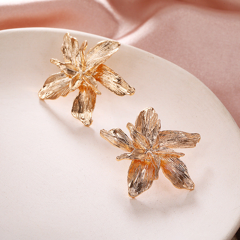 Aretes flor XL 3D
