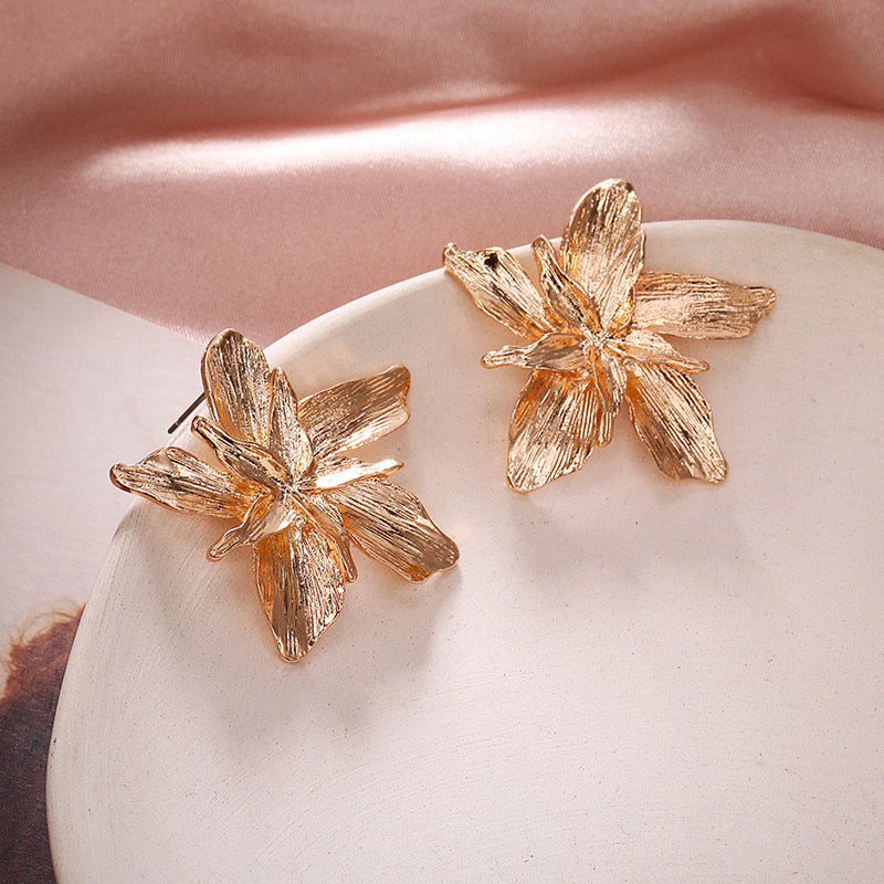Aretes flor XL 3D