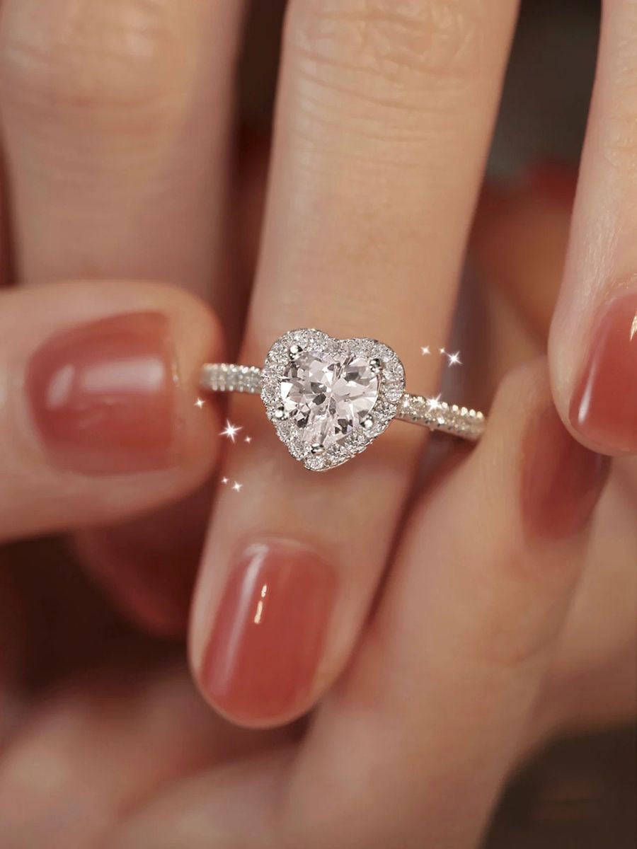 Anillo tipo Pandora de corazón plata