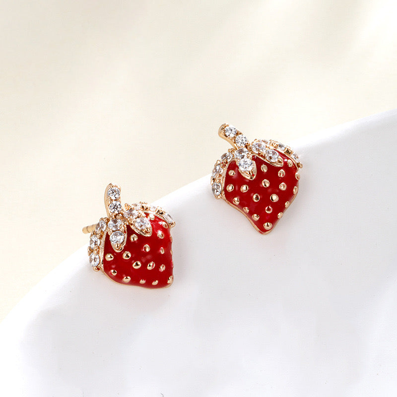 Aretes fresita chica