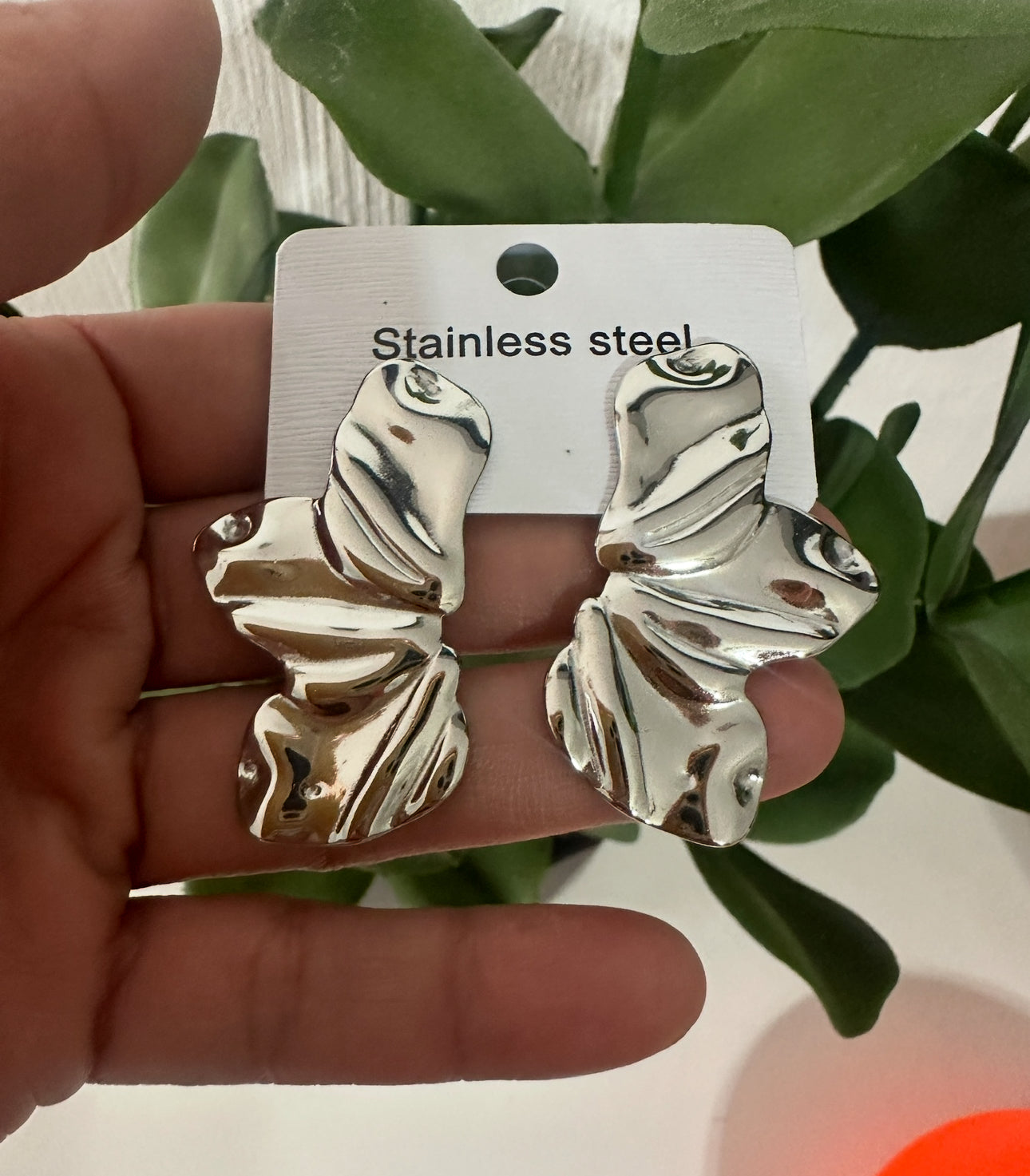 Aretes grandes glamour plata