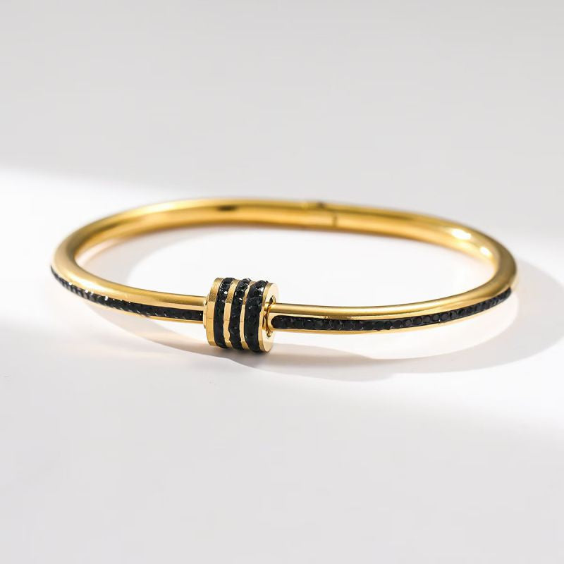 Pulsera cilindro negra