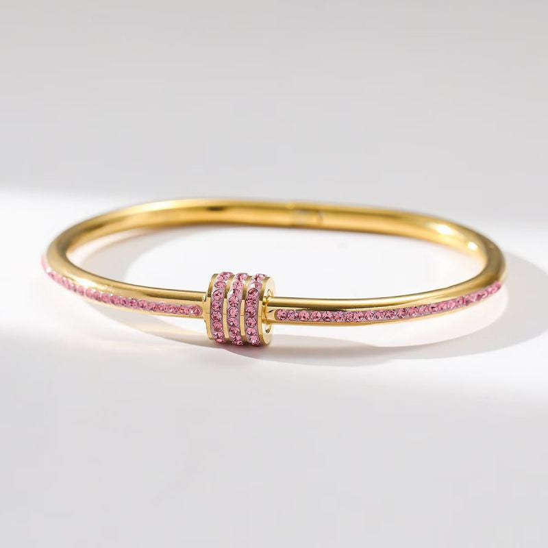 Pulsera cilindro rosa