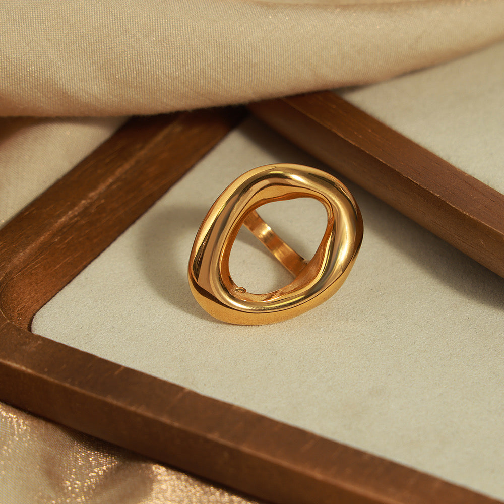 Anillo súper chuncky oval