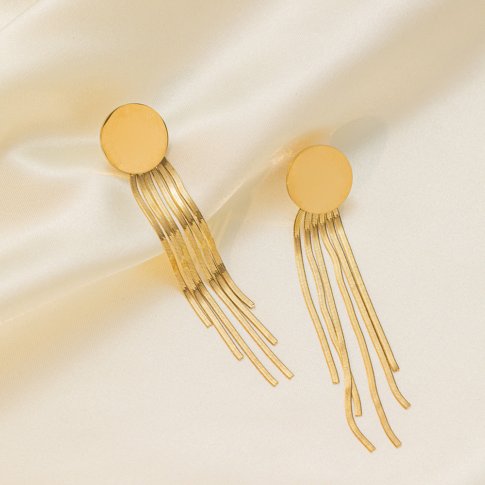 Aretes largos tiras