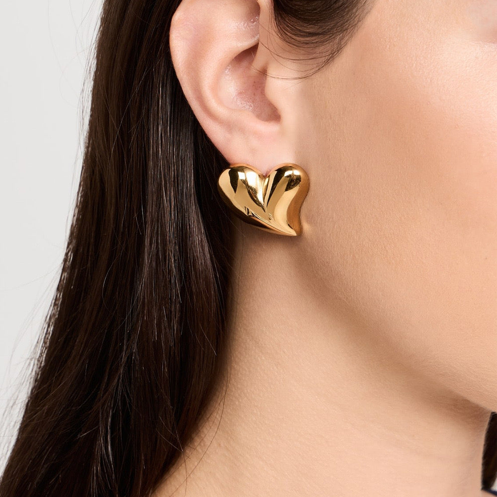 Aretes corazón lindo