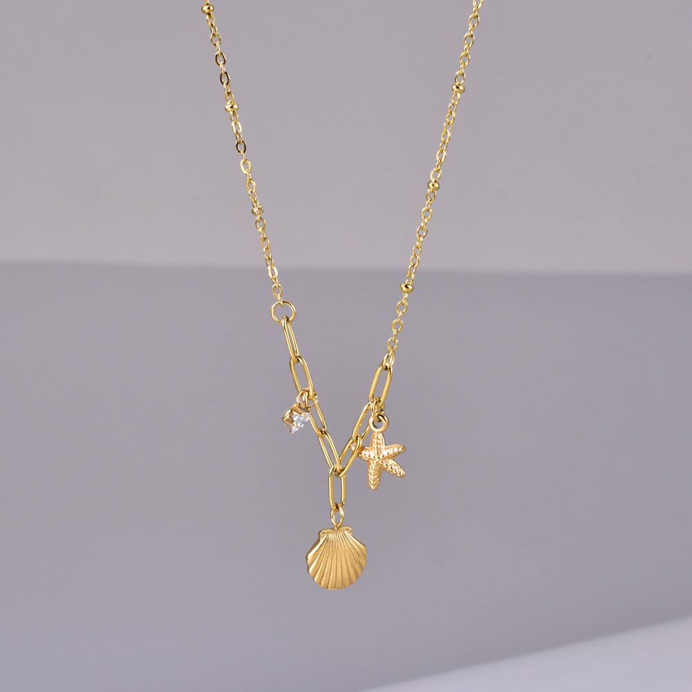 Collar sencillo con Charms marino