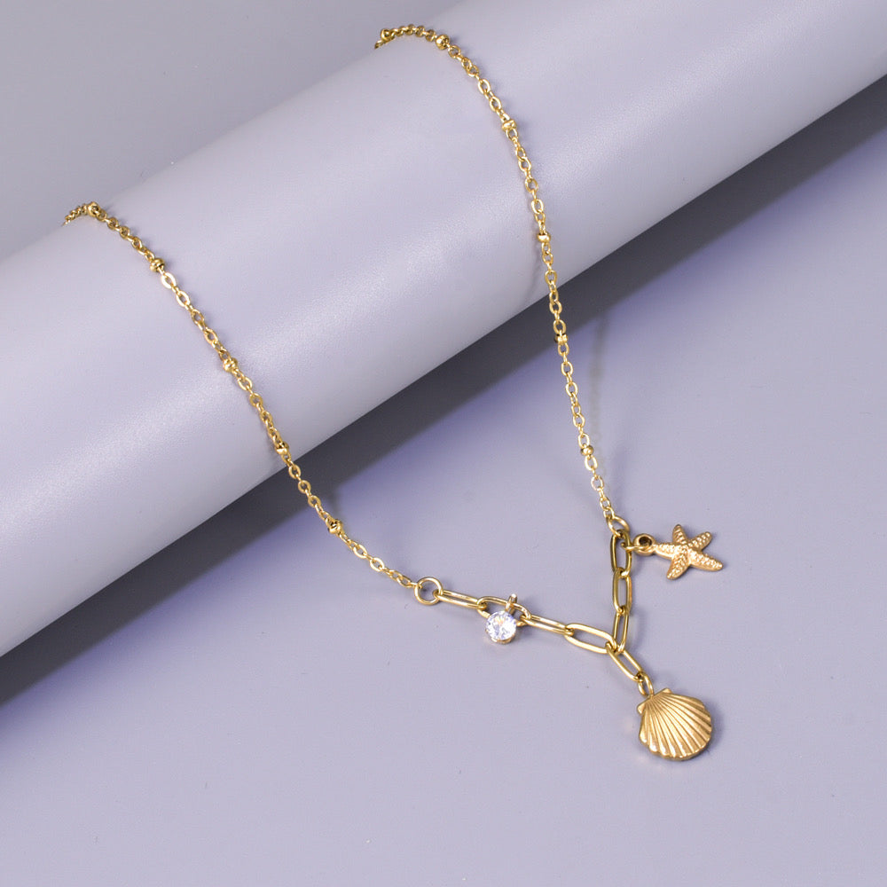Collar sencillo con Charms marino