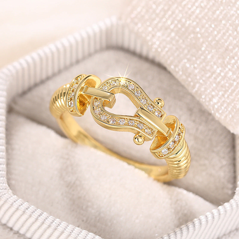 Anillo herradura sencillo