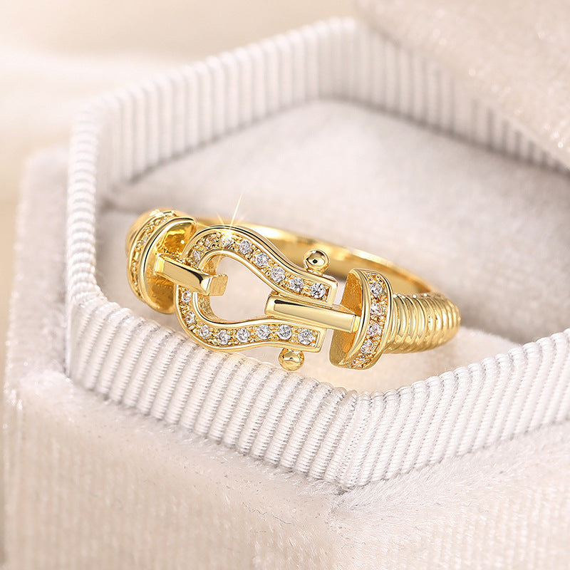Anillo herradura sencillo