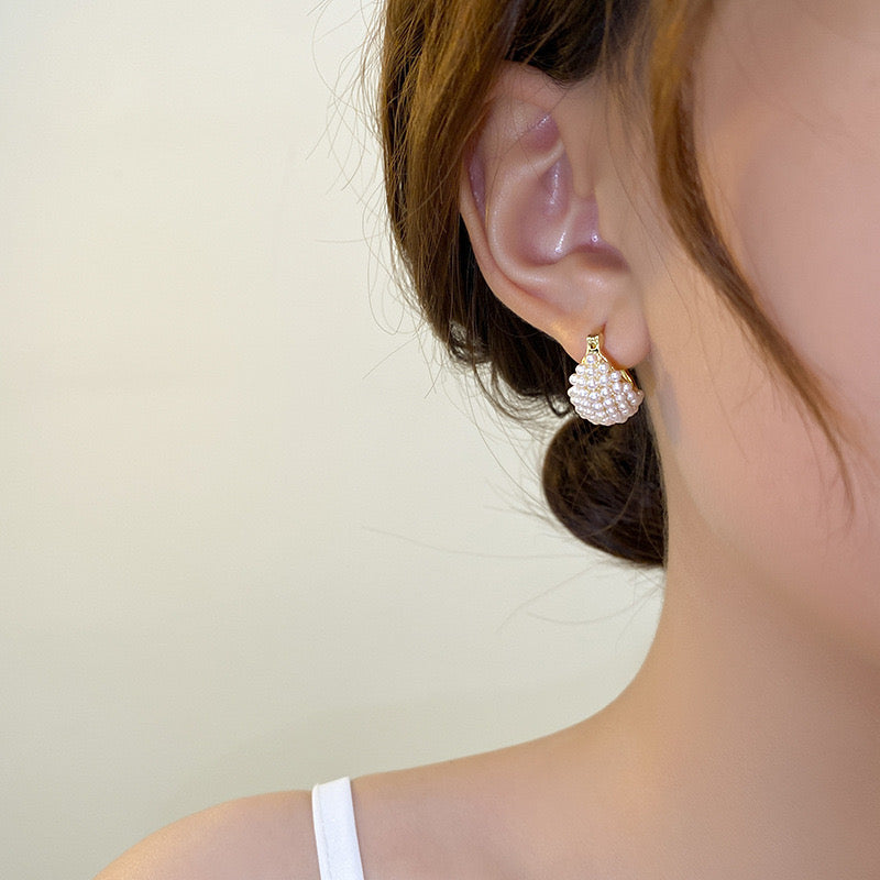 Aretes chalupita de perlas chica