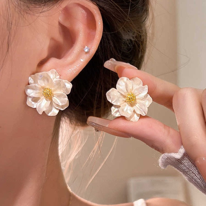 Aretes flor 3D