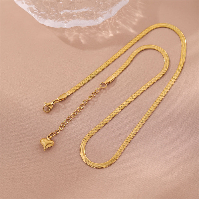 Collar planchado dije corazón