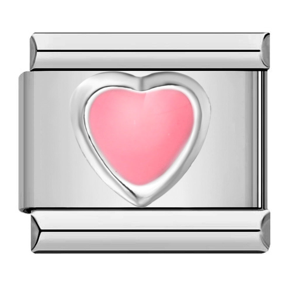 Charms corazón sencillo rosa LUCY