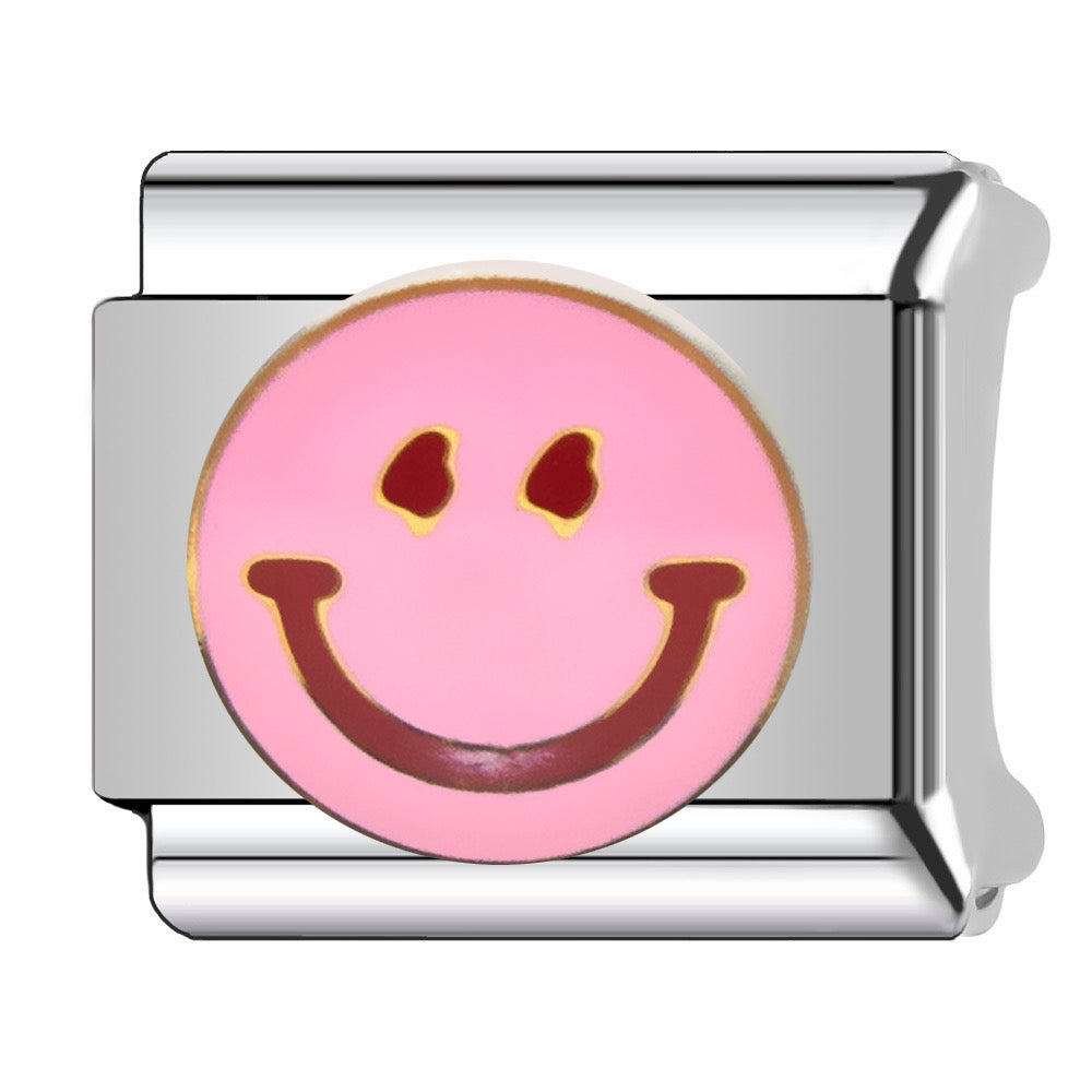 Charms carita feliz Rosa