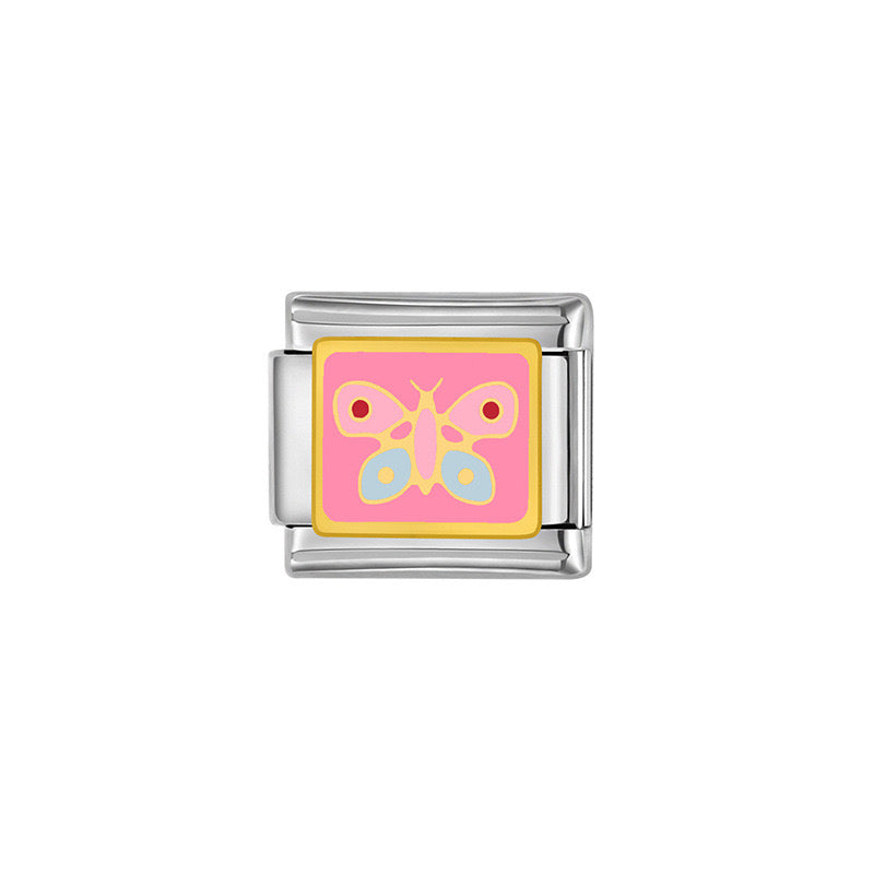 Charms mariposa rosa
