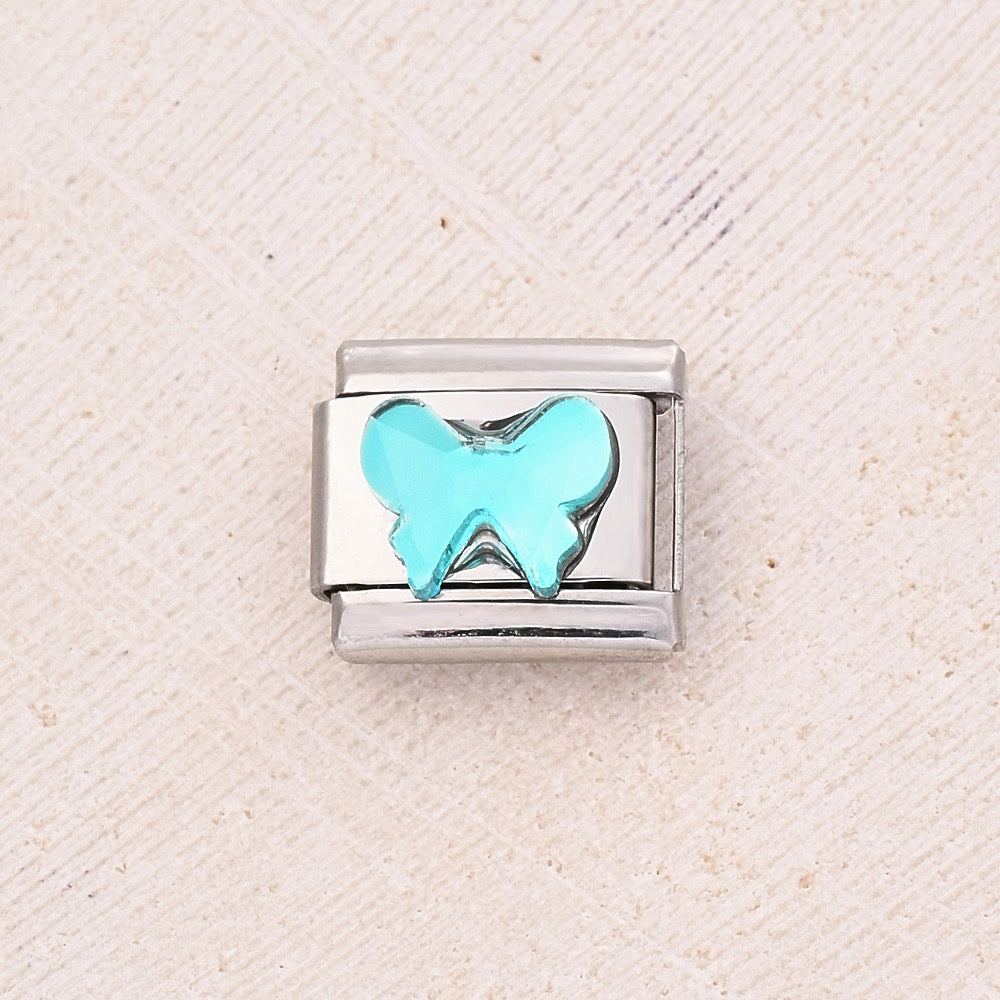Charms mariposa cristal azul