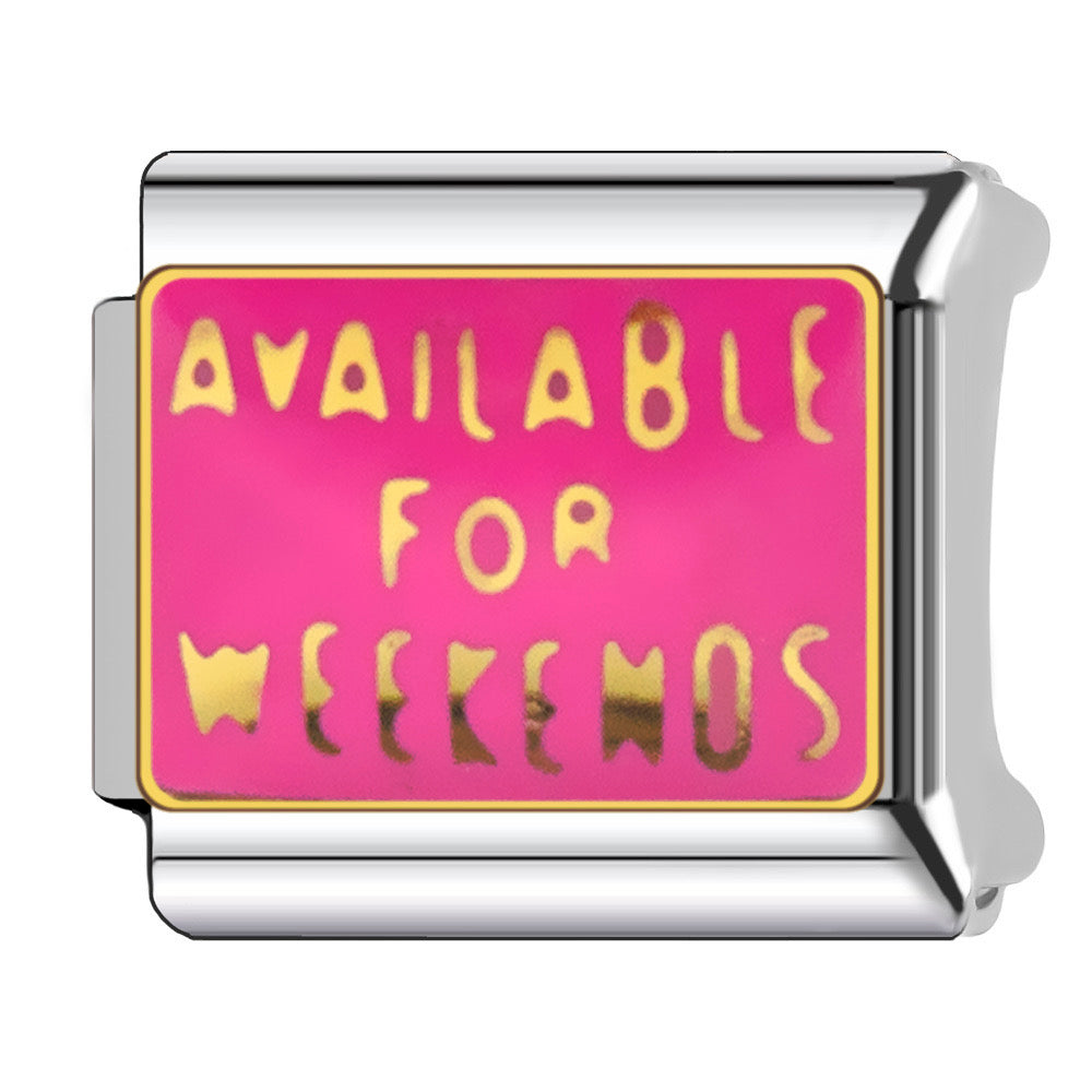 Charms letras rosa