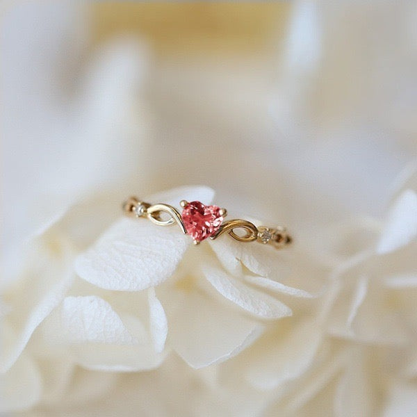 Anillo corazón delgado