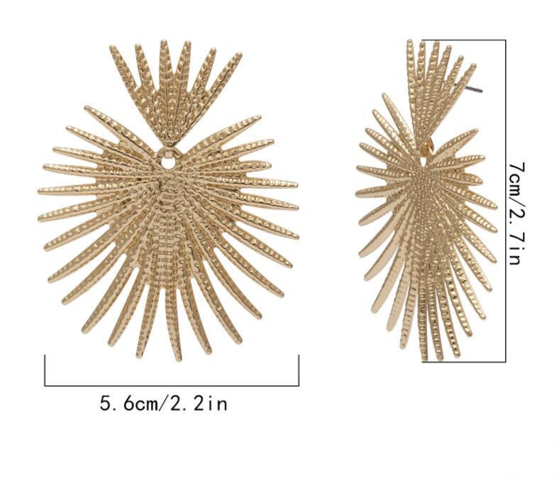 Aretes abanico corazón