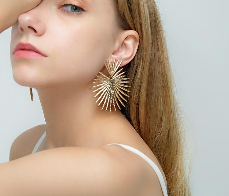Aretes abanico corazón
