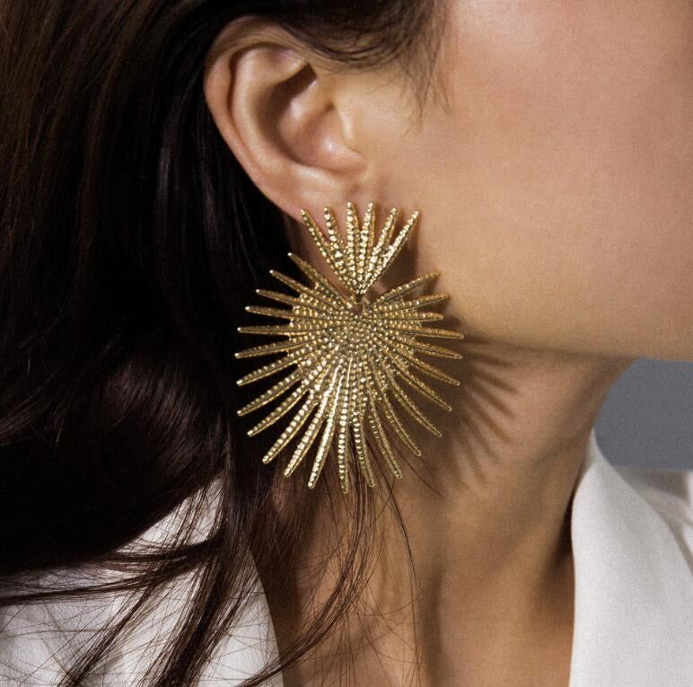 Aretes abanico corazón