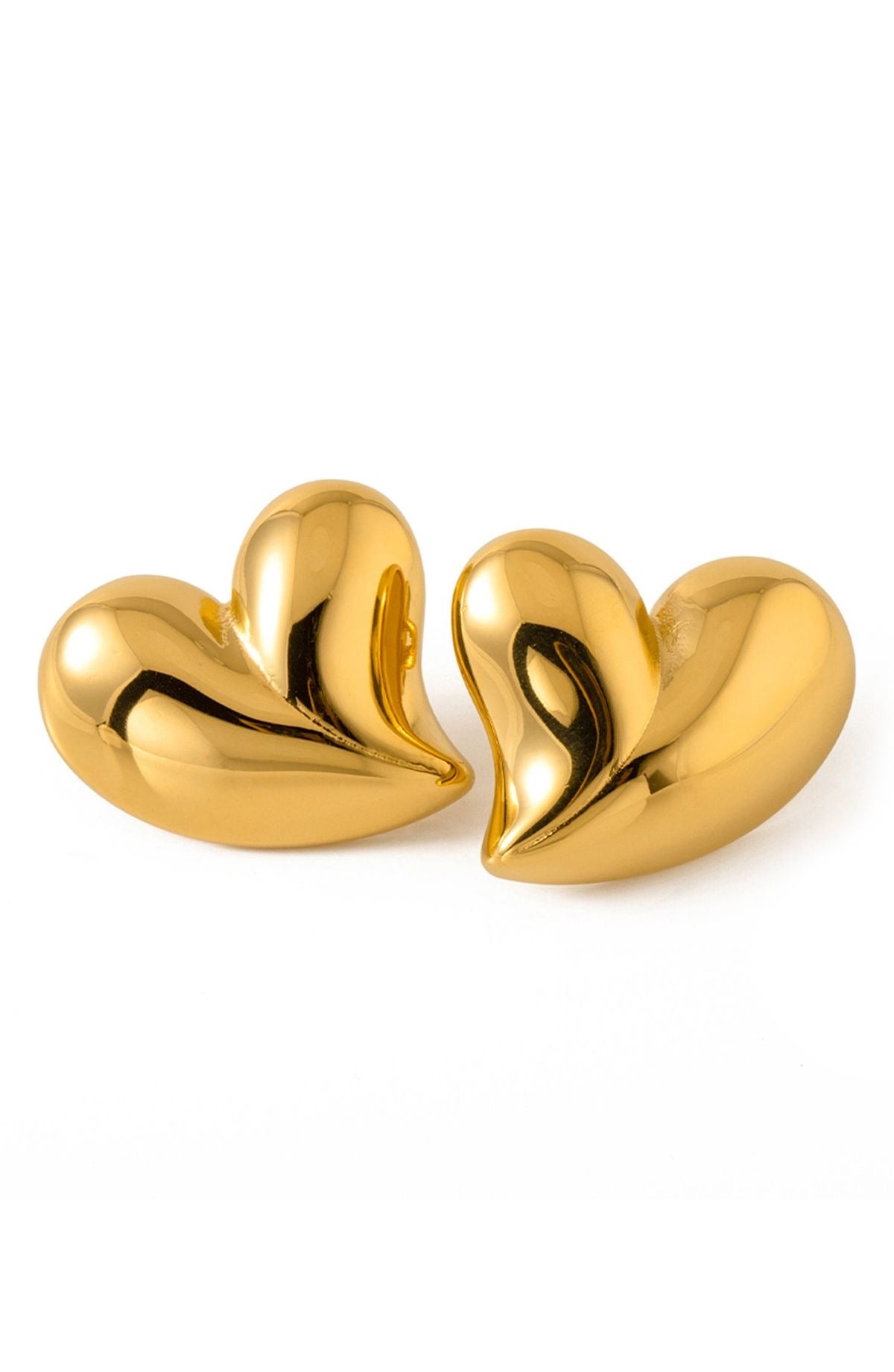 Aretes corazón premium dorado