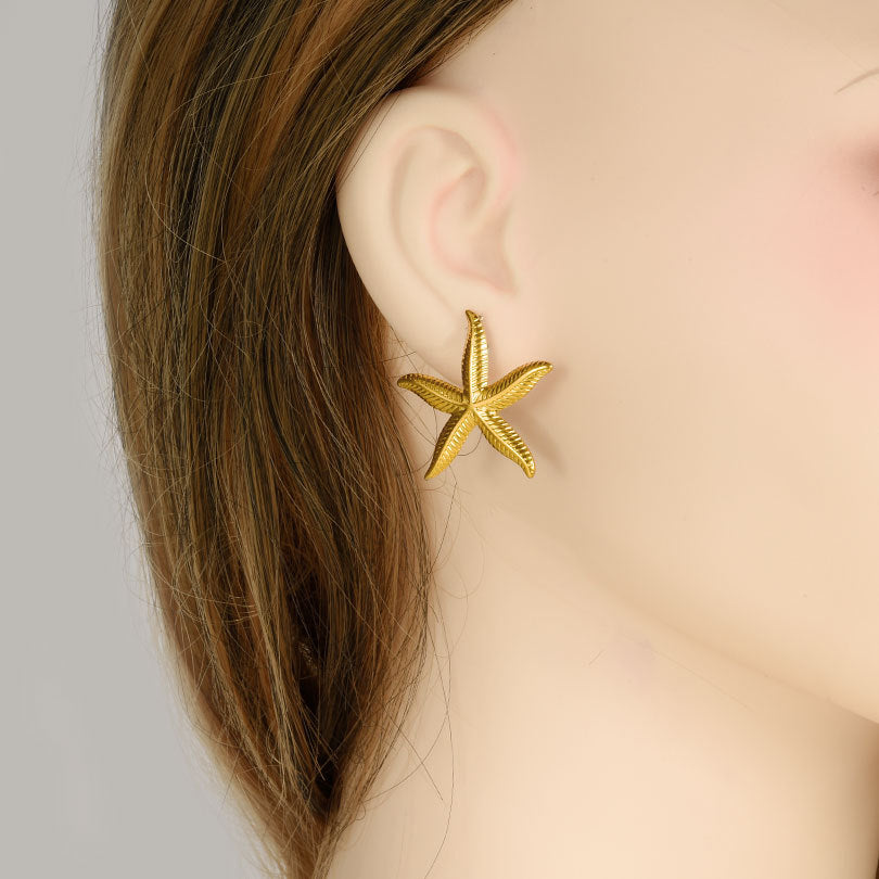 Aretes estrella acero