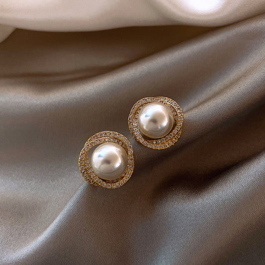 Aretes nudito perla