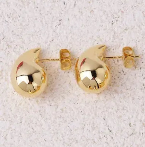 Aretes gota extra chicos dorado