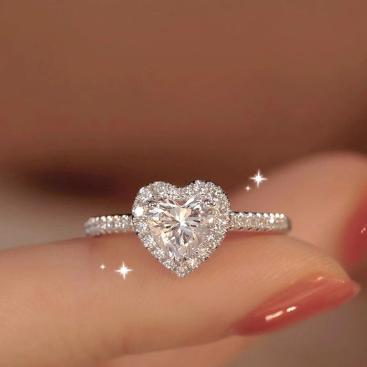 Anillo tipo Pandora de corazón plata