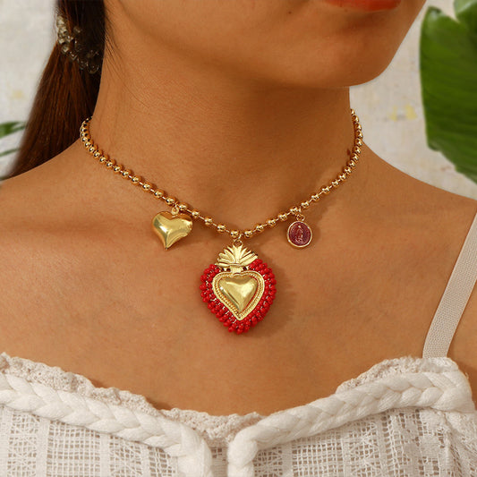 Collar corazón Shakira corazones charms