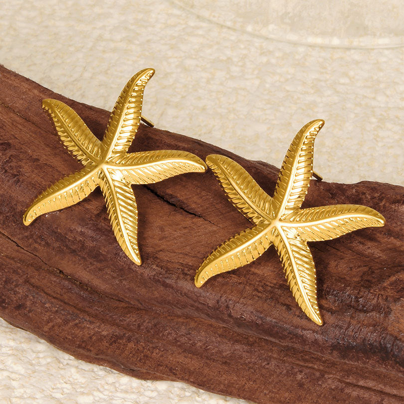 Aretes estrella acero