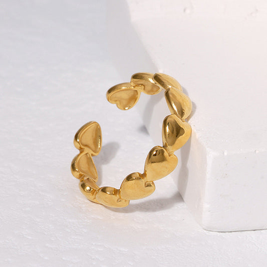 Anillo corazon unido