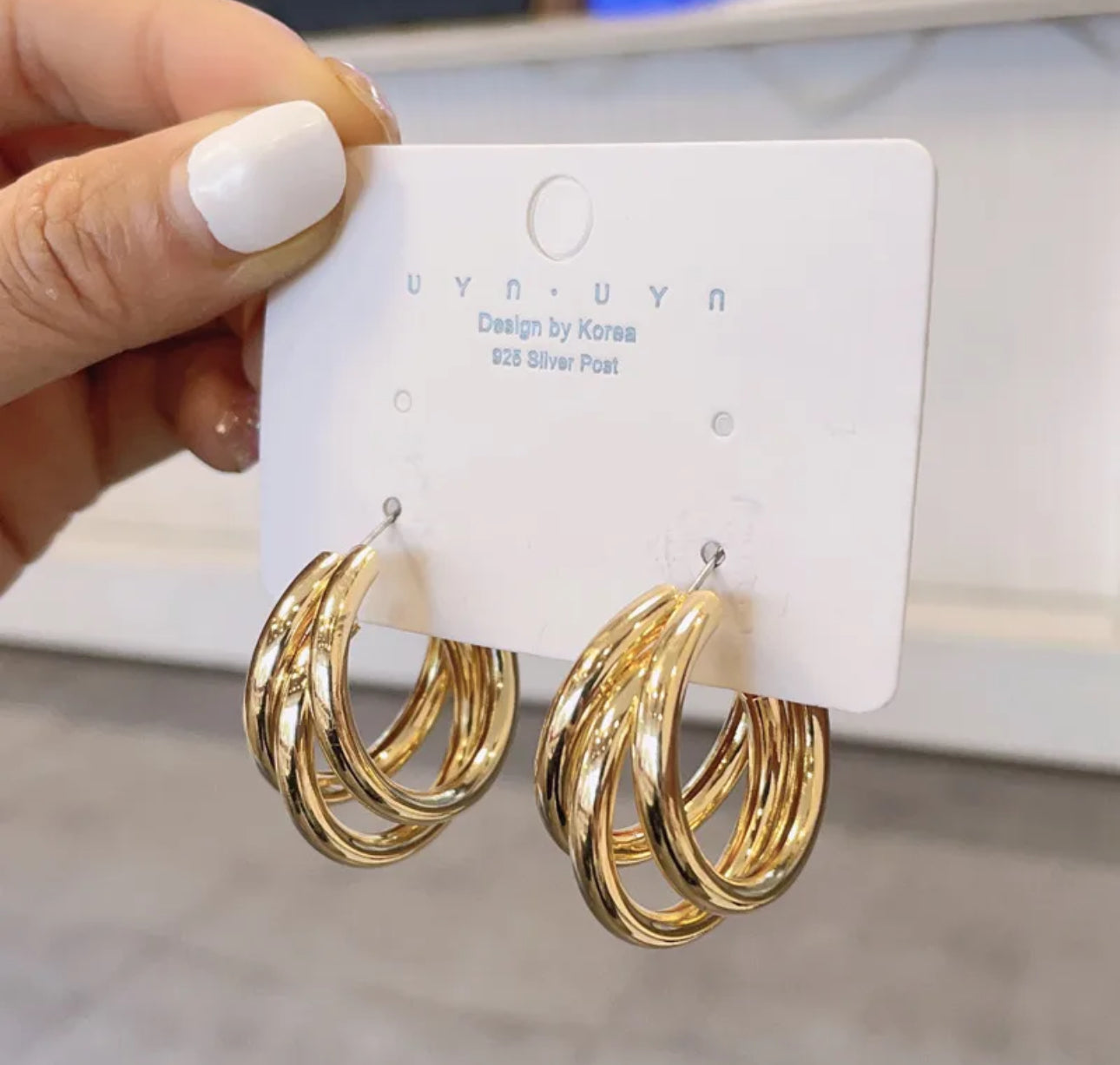 Hoops triple grande ORO ROSA