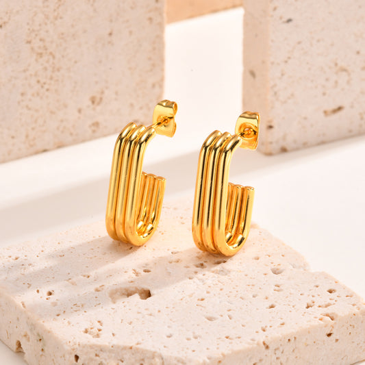 Aretes tres líneas