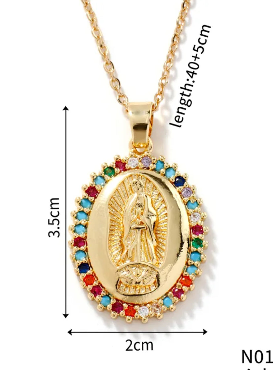 Collar Guadalupana colores