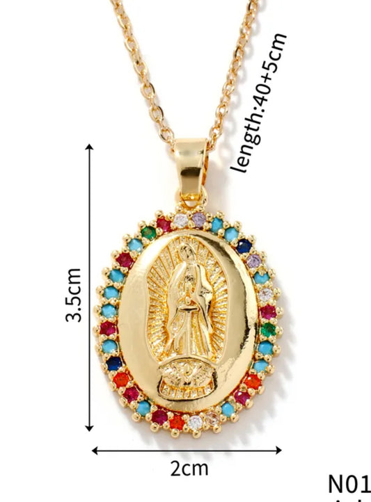 Collar Guadalupana colores