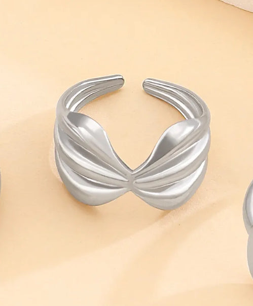 Anillo moño plata