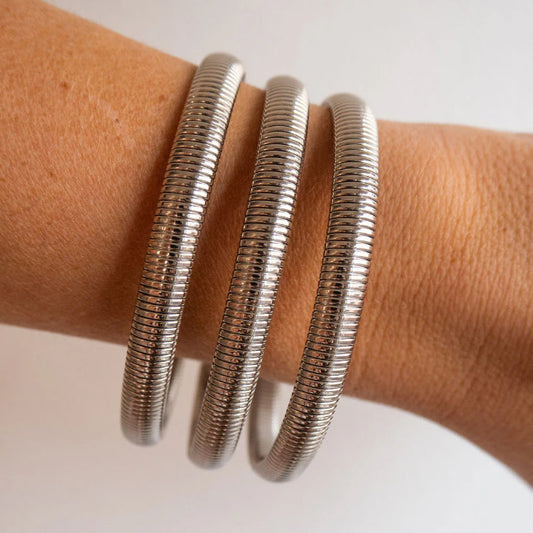 Pulsera gusano plata 10mm