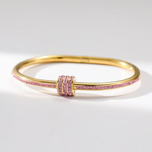 Pulsera cilindro rosa