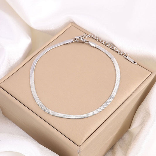 Pulsera planchada plata