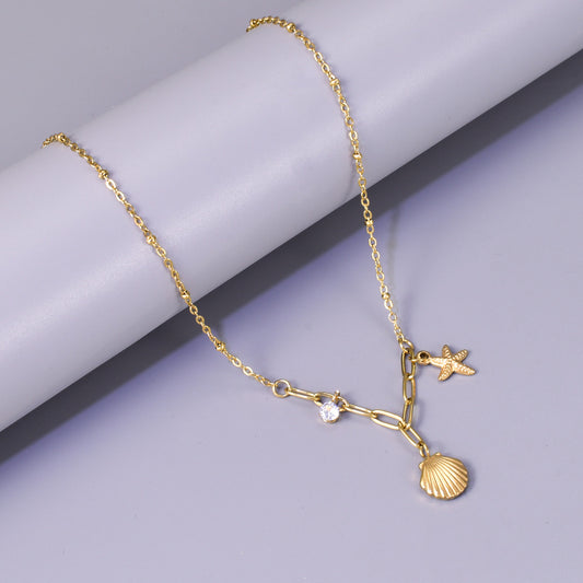 Collar sencillo con Charms marino
