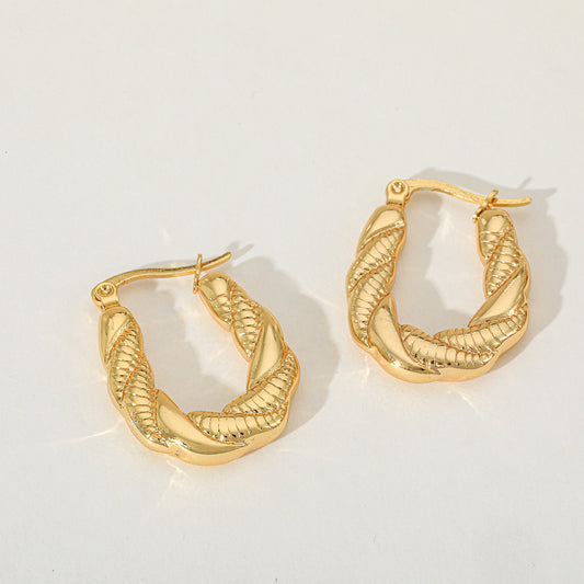 Aretes arracadas trenzada