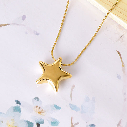 Collar estrella brillosa
