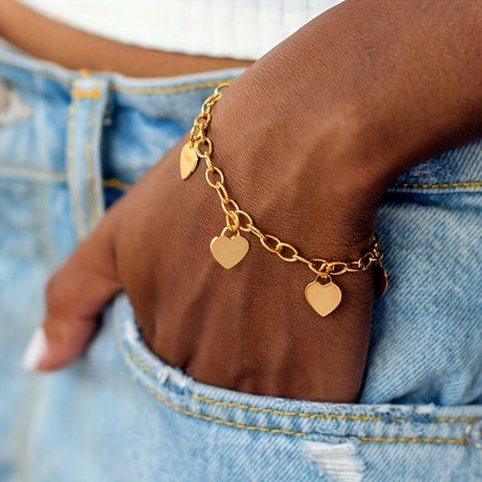 Pulsera con Charms de corazón.