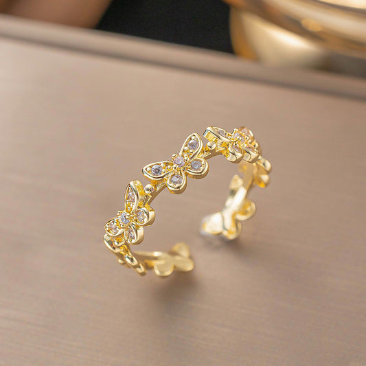 Anillo delgado mariposa